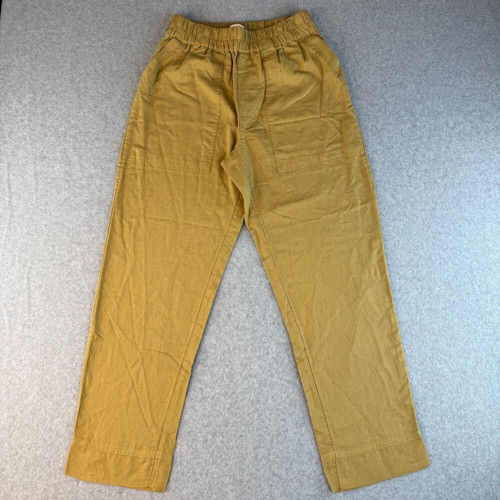Pact Organic Hemp Cotton Capri Mustard Pants Size XS Boho Lagenlook XS Like New